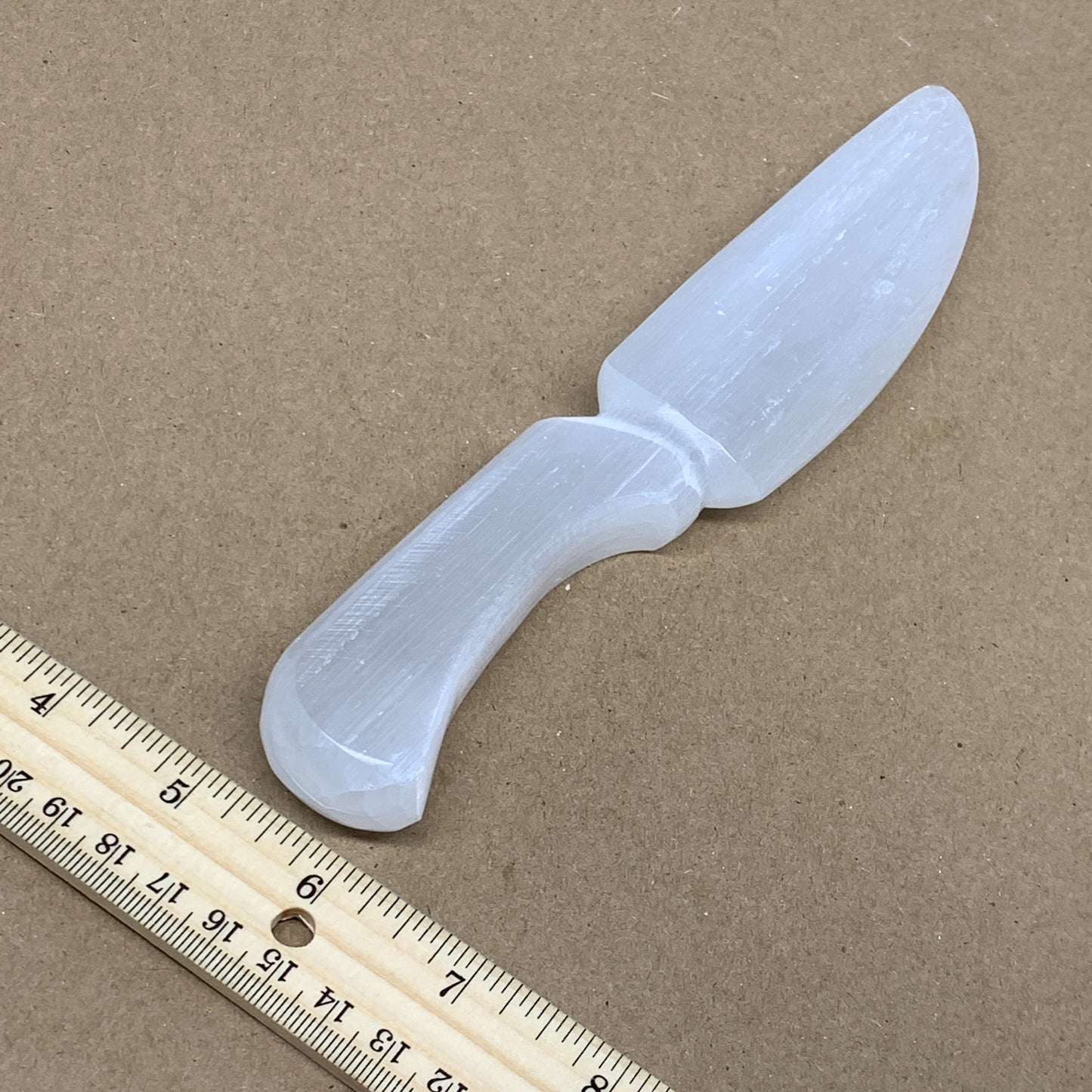 190g,8"x1.5"x0.7"Natural Selenite Crystal Knife (Satin Spar) @Morocco,B24138