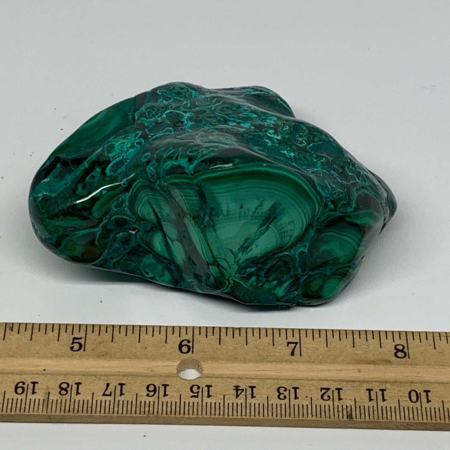 347.8g,3.6"x2.8"x1.7" Natural Azurite Malachite Freeform Polished @Congo, B18529