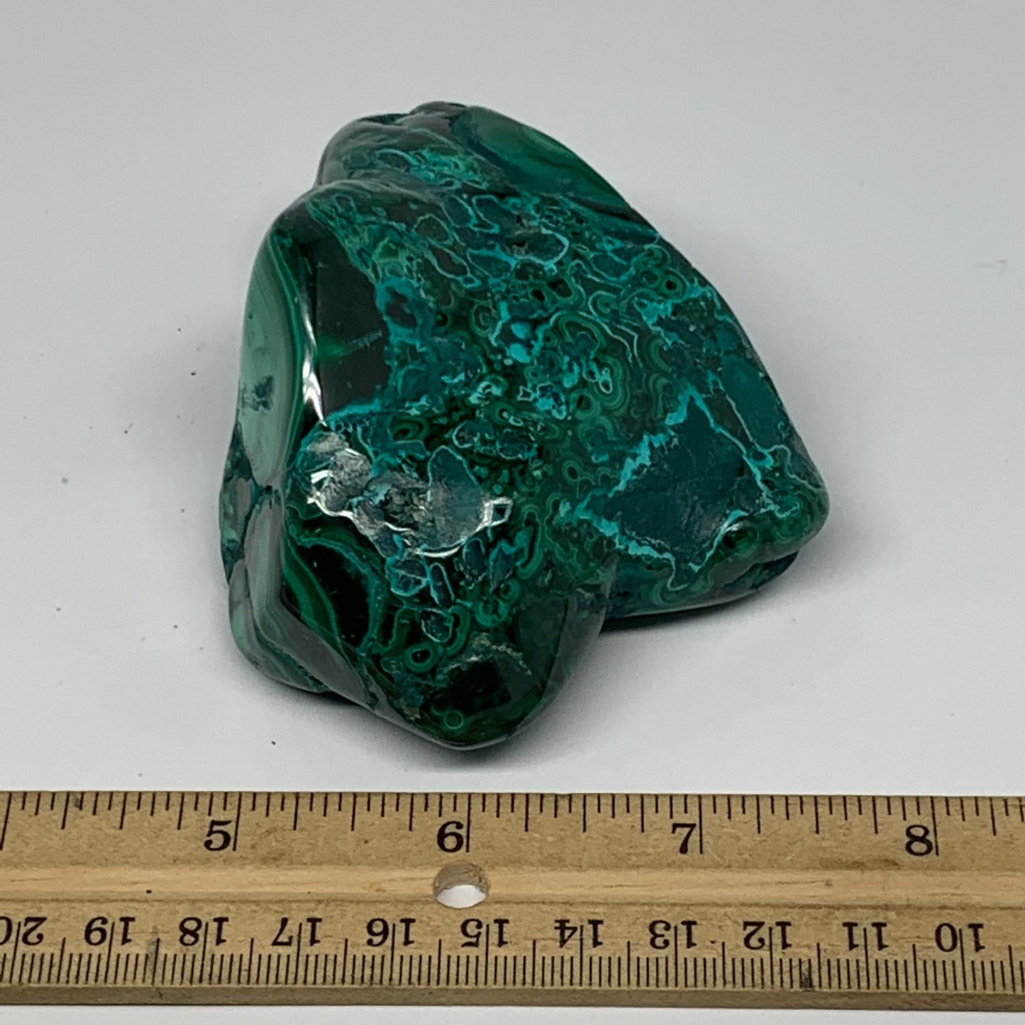 347.8g,3.6"x2.8"x1.7" Natural Azurite Malachite Freeform Polished @Congo, B18529