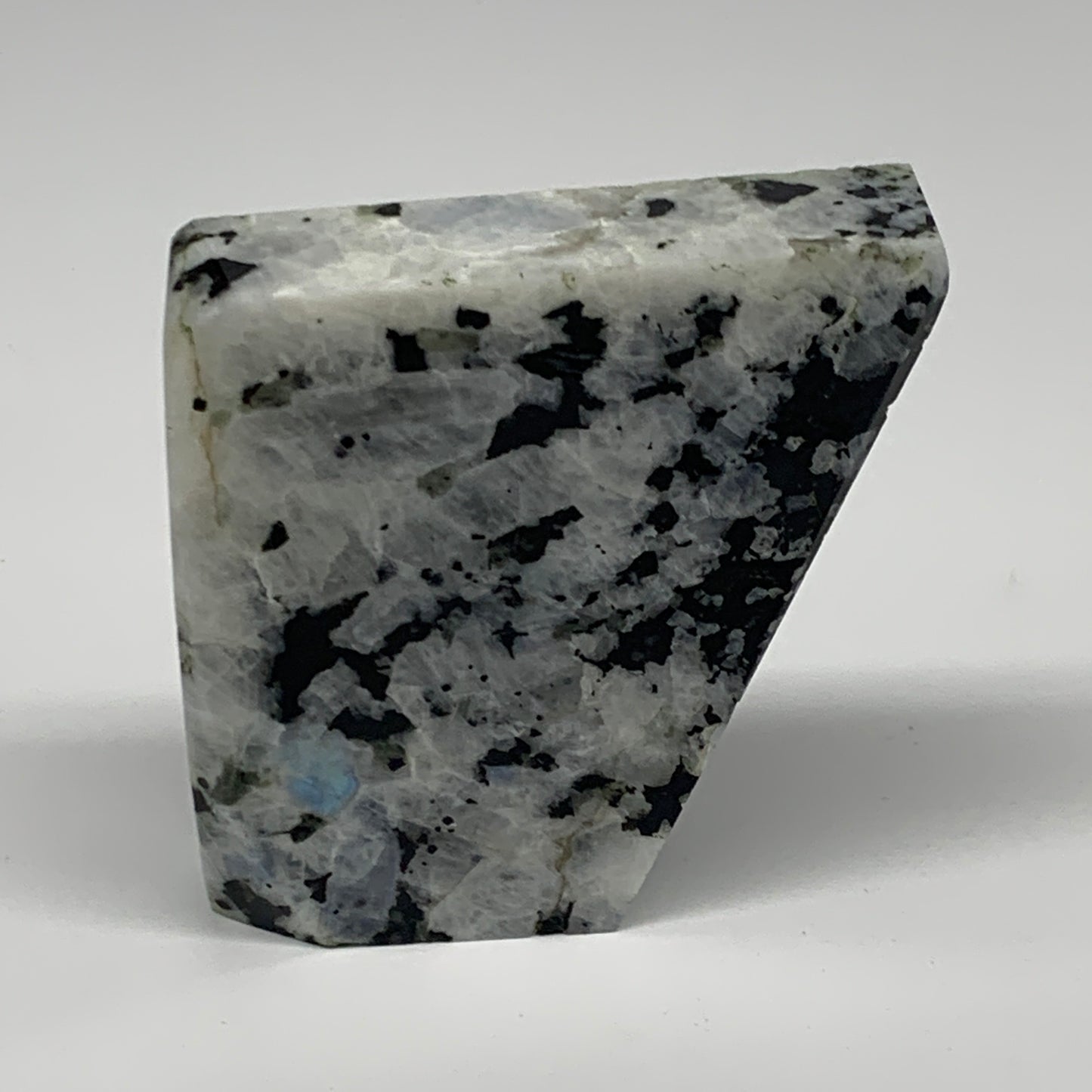 238.6g, 3"x2.8"x0.9", Rainbow Moonstone Freeform Crystal Polished @India, B21667