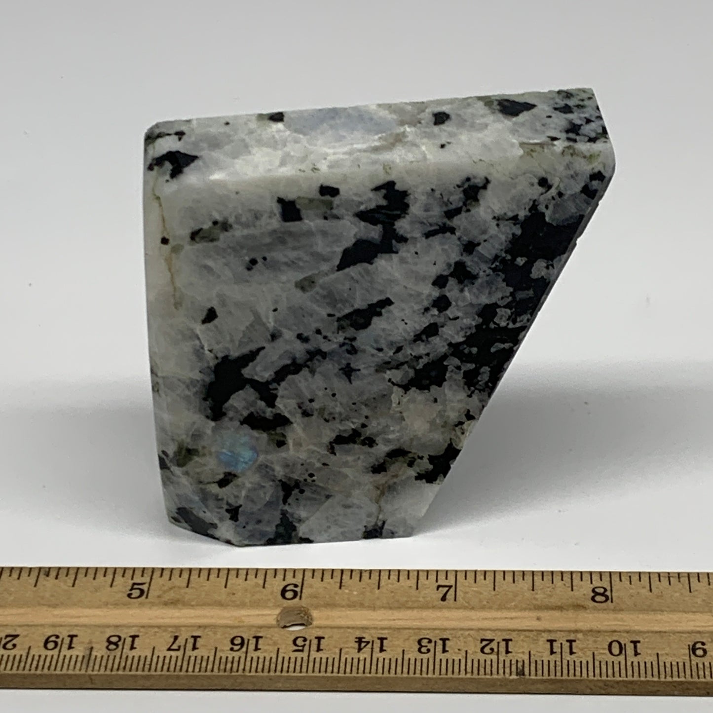 238.6g, 3"x2.8"x0.9", Rainbow Moonstone Freeform Crystal Polished @India, B21667