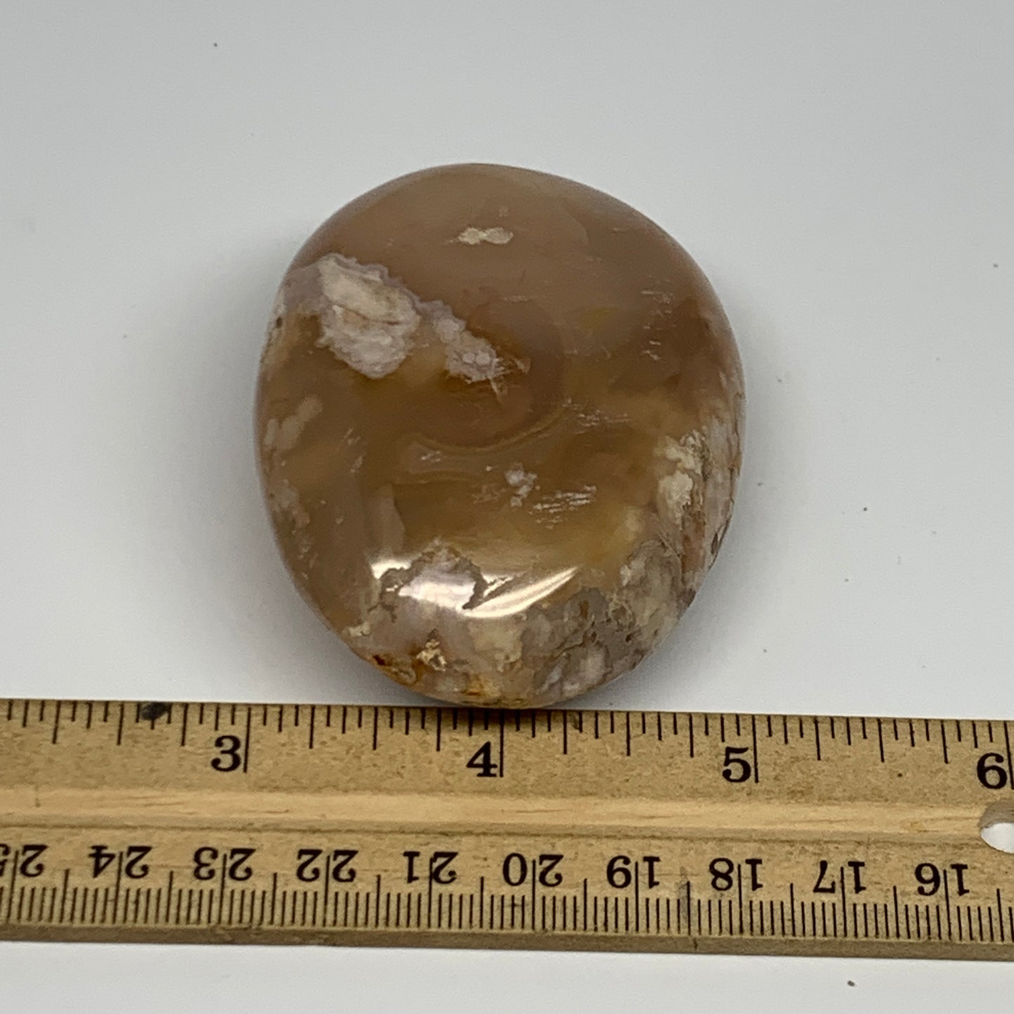 138.7g,2.8"x2"x1.2", Flower Agate Palm-Stone Crystal Reiki @Madagascar,B16208