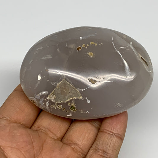 180.1g,3"x2.2"x1.2", Flower Agate Palm-Stone Crystal Reiki @Madagascar,B16211