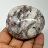 129.6g,2.3"x2.1"x1.2" Tourmaline Rubellite Palm-Stone Reiki @Madagascar,B20903