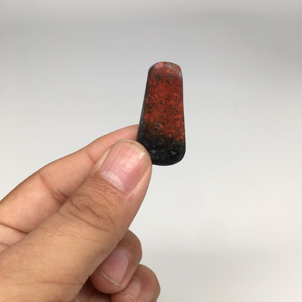 7.8g, 1.3"x0.65"x7mm Sonora Sunset Chrysocolla Cuprite Cabochon @Mexico,SC433 - watangem.com