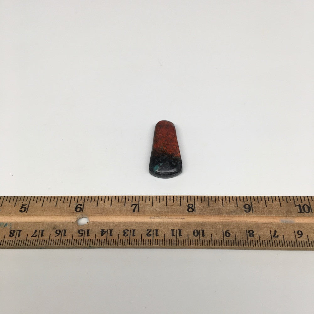 7.8g, 1.3"x0.65"x7mm Sonora Sunset Chrysocolla Cuprite Cabochon @Mexico,SC433 - watangem.com