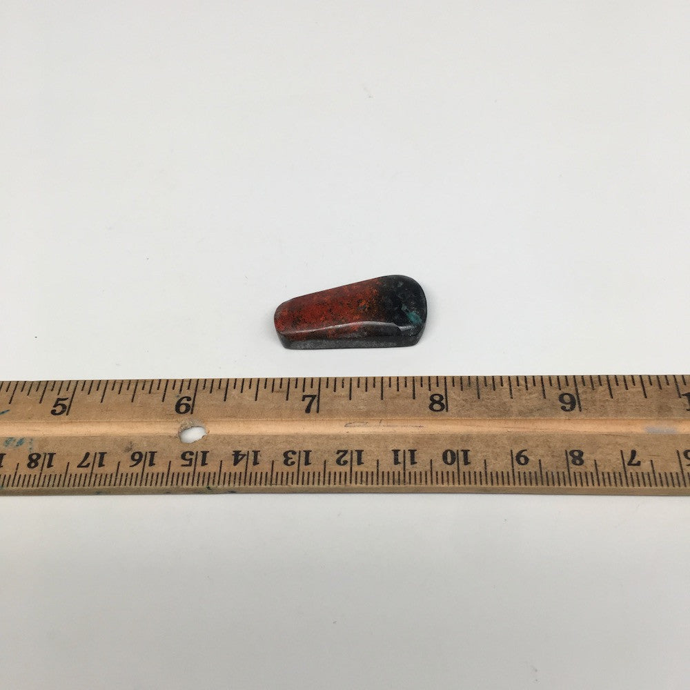 7.8g, 1.3"x0.65"x7mm Sonora Sunset Chrysocolla Cuprite Cabochon @Mexico,SC433 - watangem.com