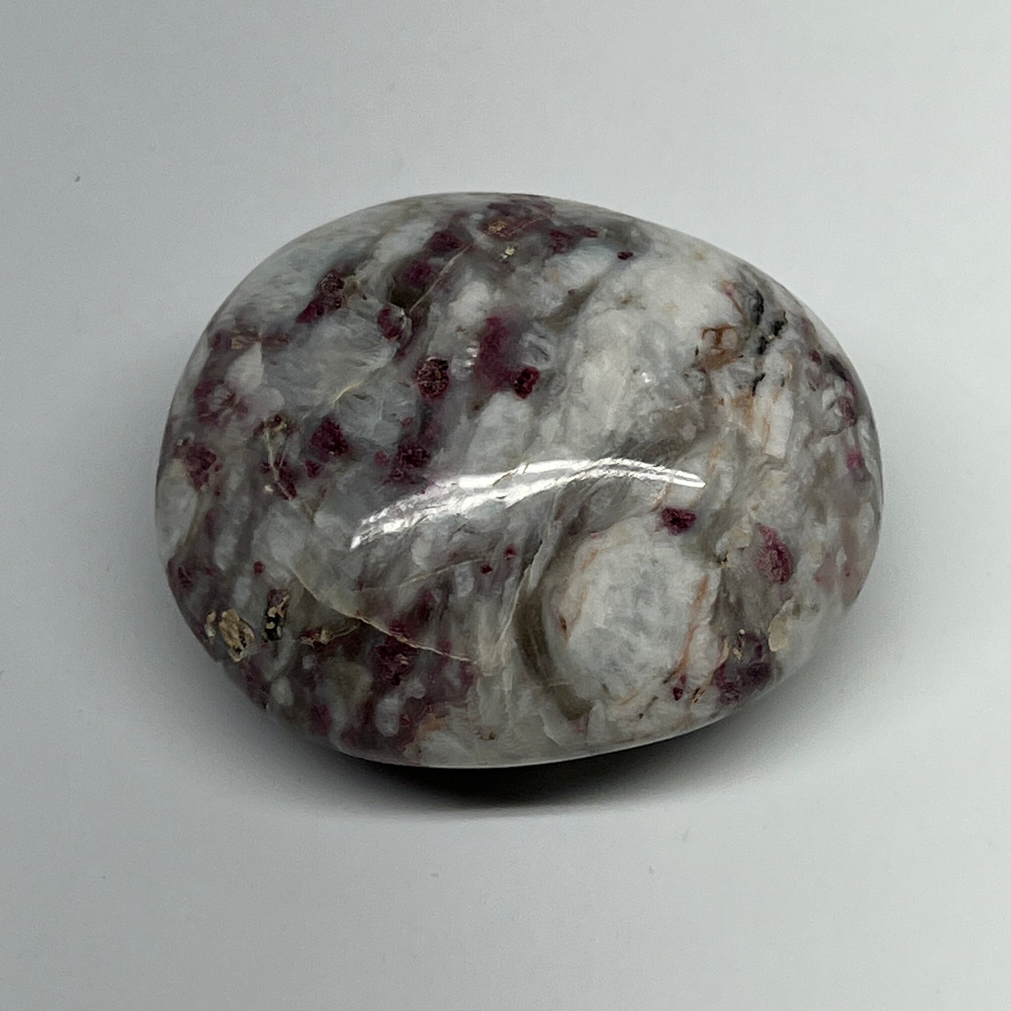 129.6g,2.3"x2.1"x1.2" Tourmaline Rubellite Palm-Stone Reiki @Madagascar,B20903