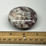 129.6g,2.3"x2.1"x1.2" Tourmaline Rubellite Palm-Stone Reiki @Madagascar,B20903