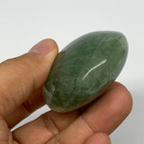127.3g,2.4"x1.9"x1", Natural Fluorite Palm-Stone Polished Reiki @Madagascar, B17
