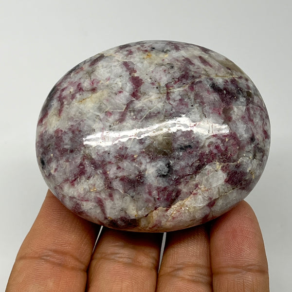 133.4g,2.5"x2.1"x1.1" Tourmaline Rubellite Palm-Stone Reiki @Madagascar,B20905