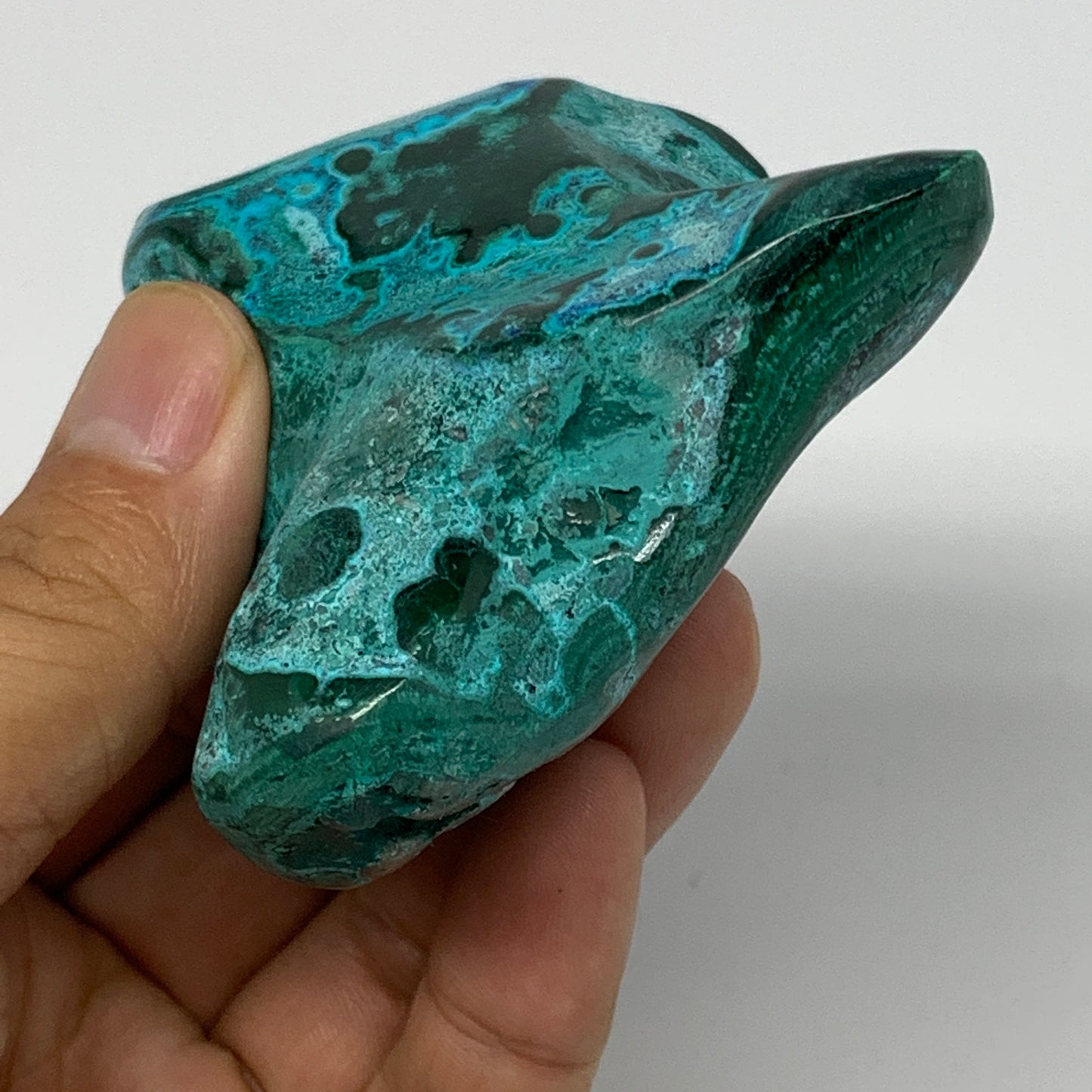 154.5g,2.8"x2.9"x1.1" Natural Azurite Malachite Freeform Polished @Congo, B18535