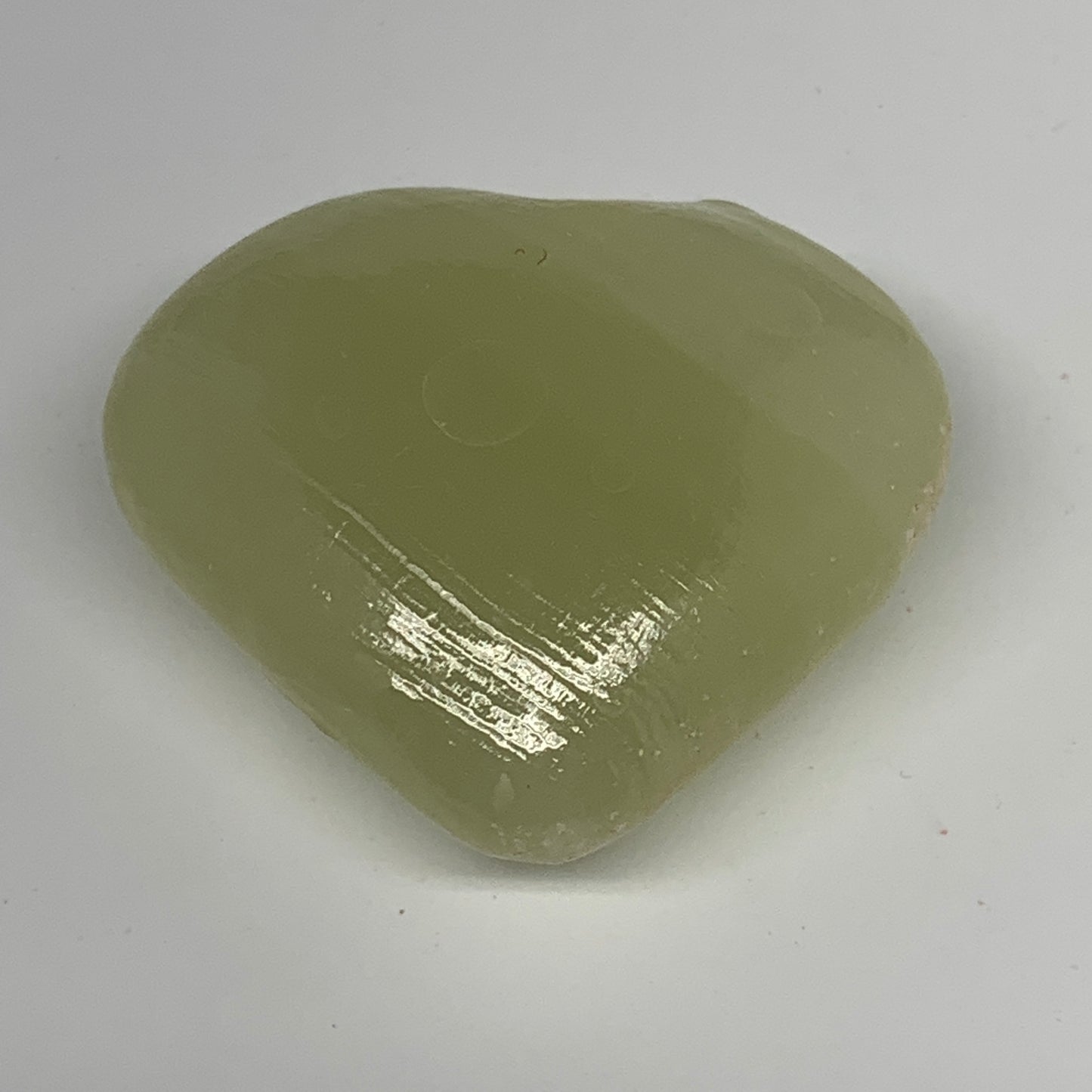 83.4g, 2"x2.2"x1" Natural Green Onyx Heart Polished Healing Crystal, B7700