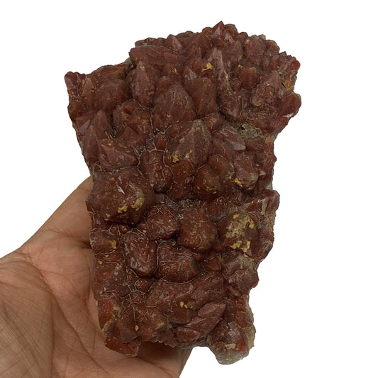 780g, 5"x3.5"x2.5" Red Quartz Crystal Mineral Specimens @Morocco, B11294