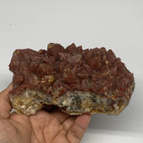 780g, 5"x3.5"x2.5" Red Quartz Crystal Mineral Specimens @Morocco, B11294
