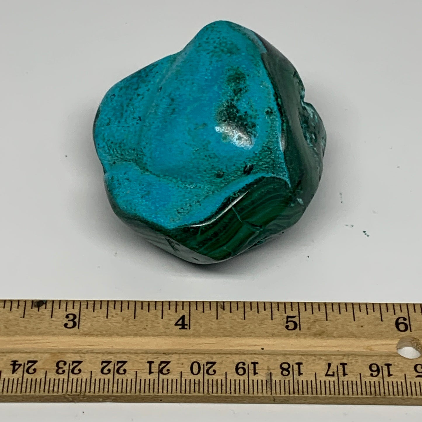 208g,2.3"x2.2"x1.5" Natural Azurite Malachite Freeform Polished @Congo, B18536