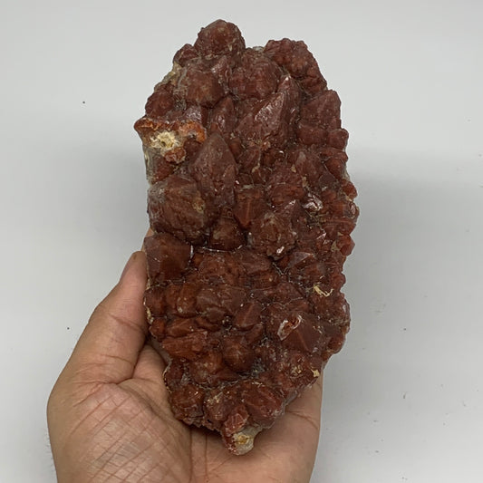 668g, 6"x3"x1.9" Red Quartz Crystal Mineral Specimens @Morocco, B11295