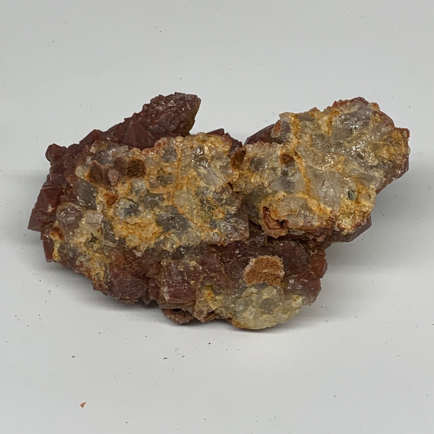 406g, 4.7"x2.8"x2" Red Quartz Crystal Mineral Specimens @Morocco, B11296