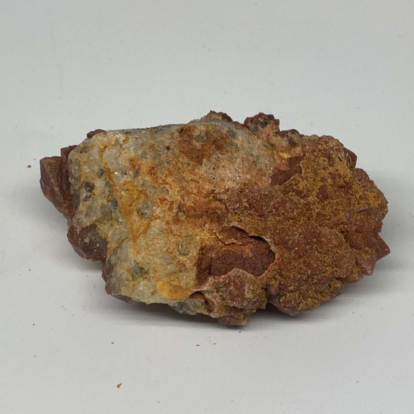 406g, 4.7"x2.8"x2" Red Quartz Crystal Mineral Specimens @Morocco, B11296