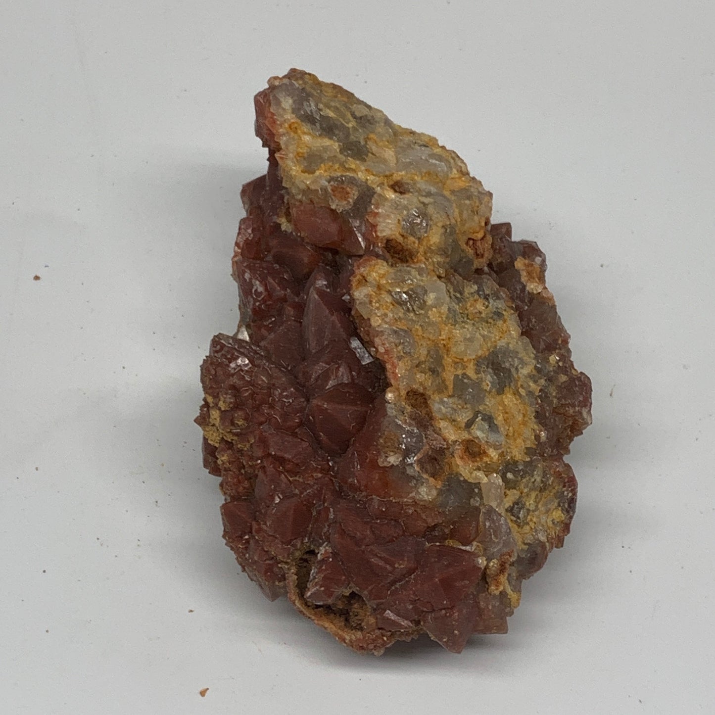 406g, 4.7"x2.8"x2" Red Quartz Crystal Mineral Specimens @Morocco, B11296