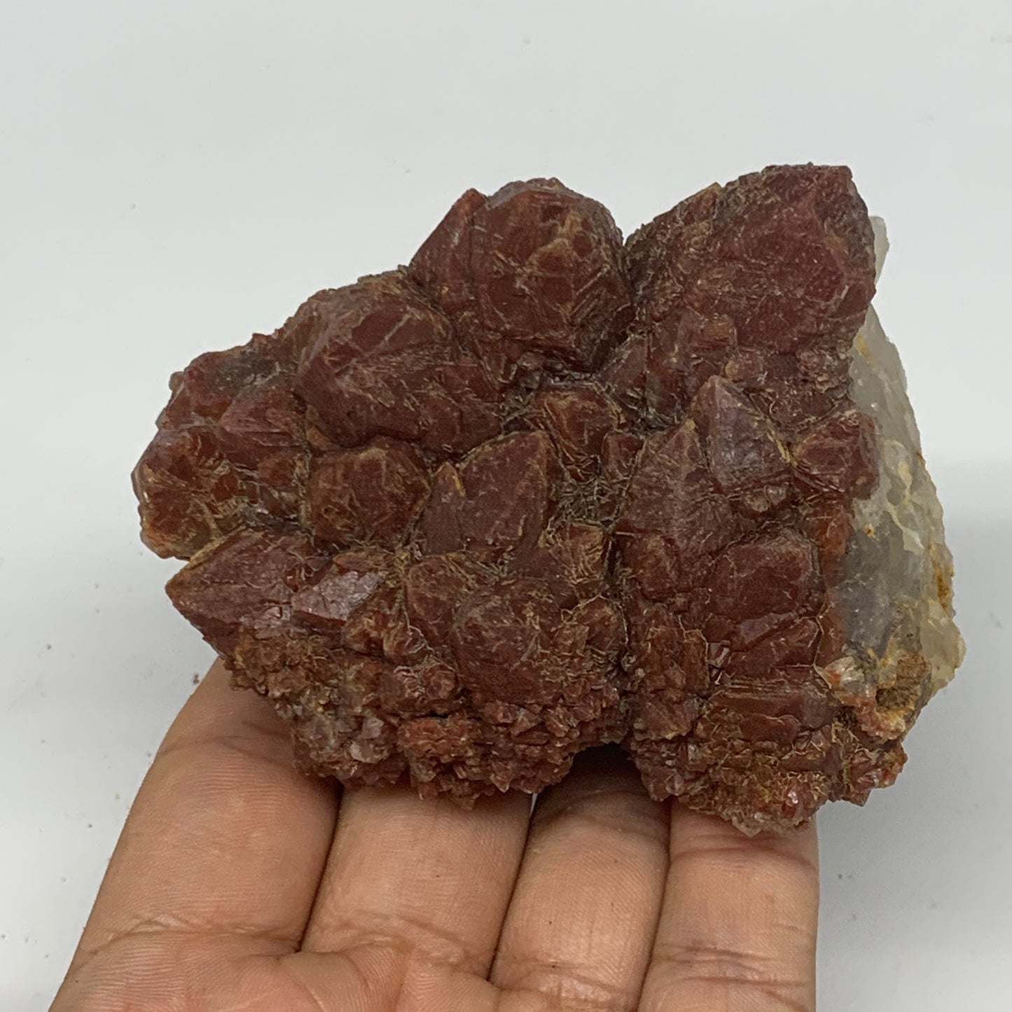 270g, 2.9"x2.5"x2.3" Red Quartz Crystal Mineral Specimens @Morocco, B11297