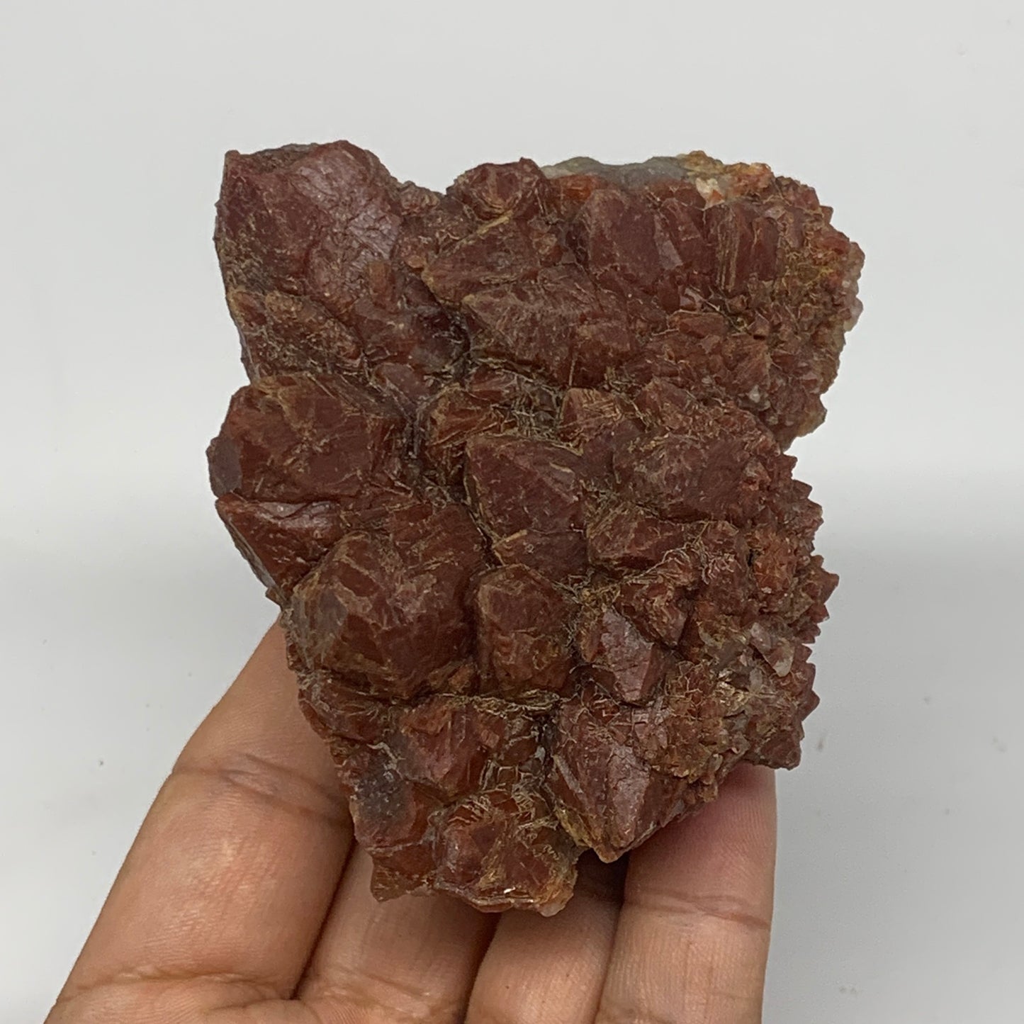 270g, 2.9"x2.5"x2.3" Red Quartz Crystal Mineral Specimens @Morocco, B11297