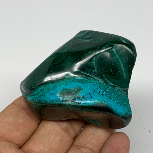 192.8g,2.5"x2"x1.5" Natural Azurite Malachite Freeform Polished @Congo, B18539