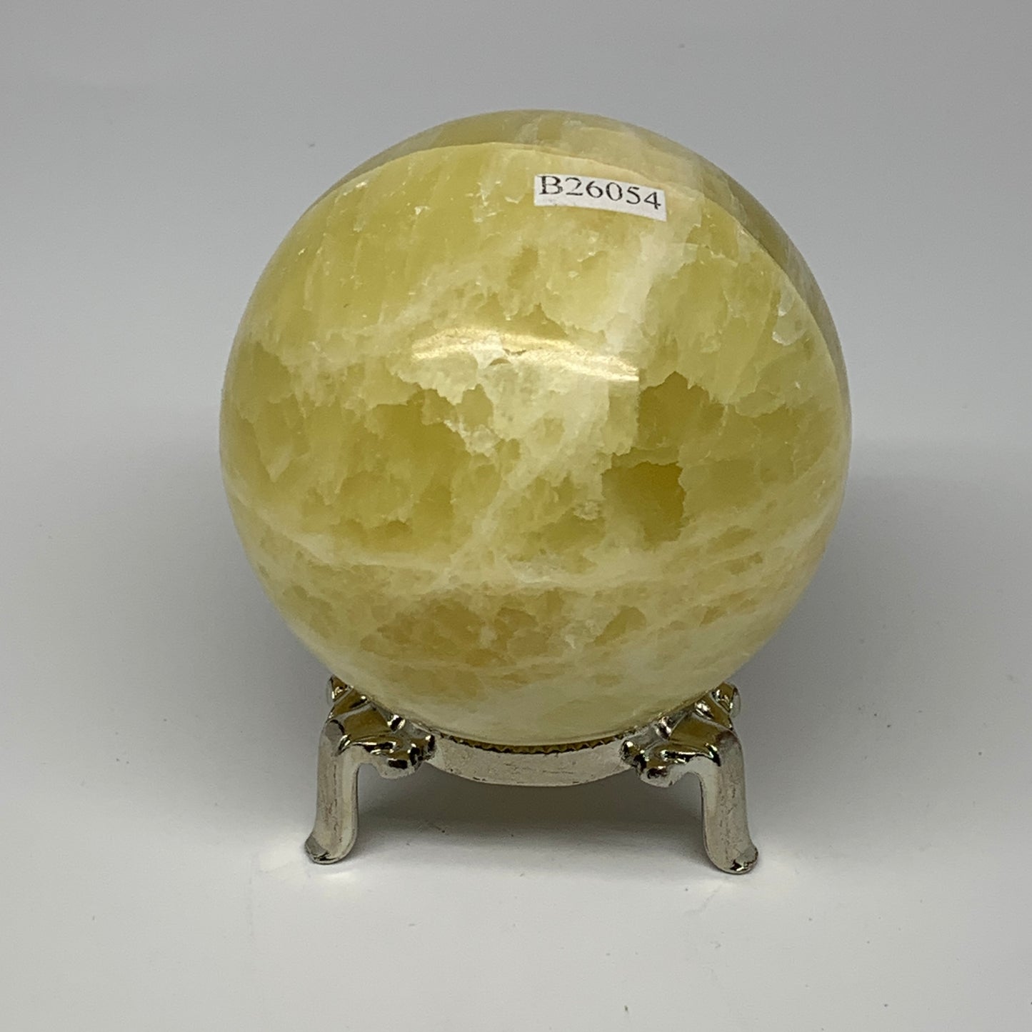 1.24 lbs,2.8"(72mm) Lemon Calcite Sphere Gemstone,Healing Crystal,B26054