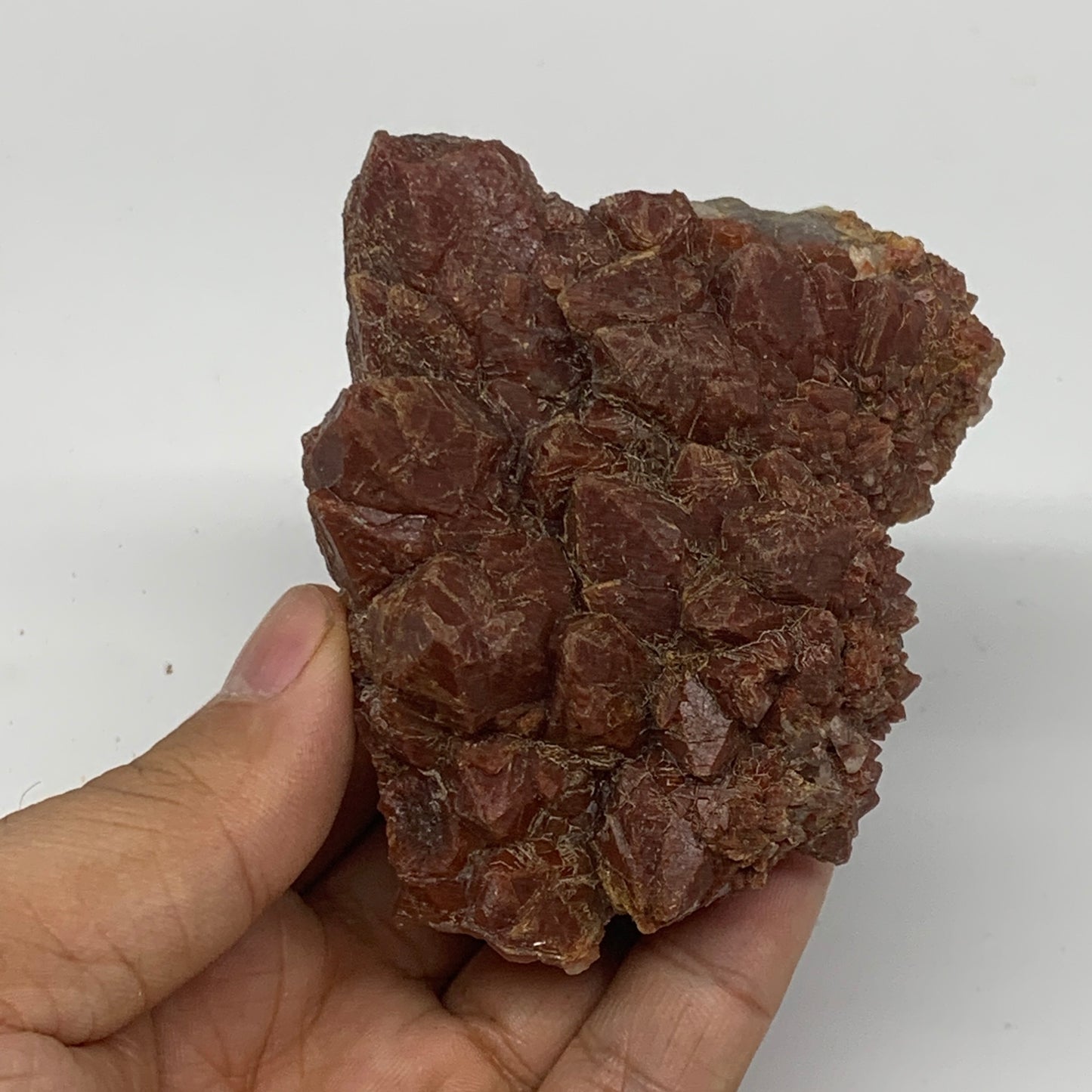 270g, 2.9"x2.5"x2.3" Red Quartz Crystal Mineral Specimens @Morocco, B11297