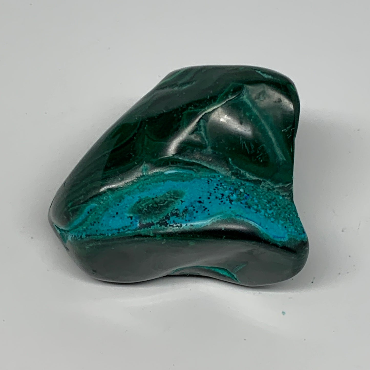 192.8g,2.5"x2"x1.5" Natural Azurite Malachite Freeform Polished @Congo, B18539