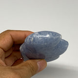 182.5g, 3.5"x2.4"x0.9" Natural Blue Calcite Buffalo Polished @Madagascar,B22384