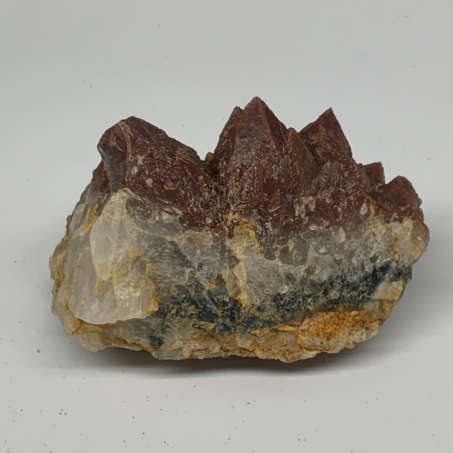 270g, 2.9"x2.5"x2.3" Red Quartz Crystal Mineral Specimens @Morocco, B11297