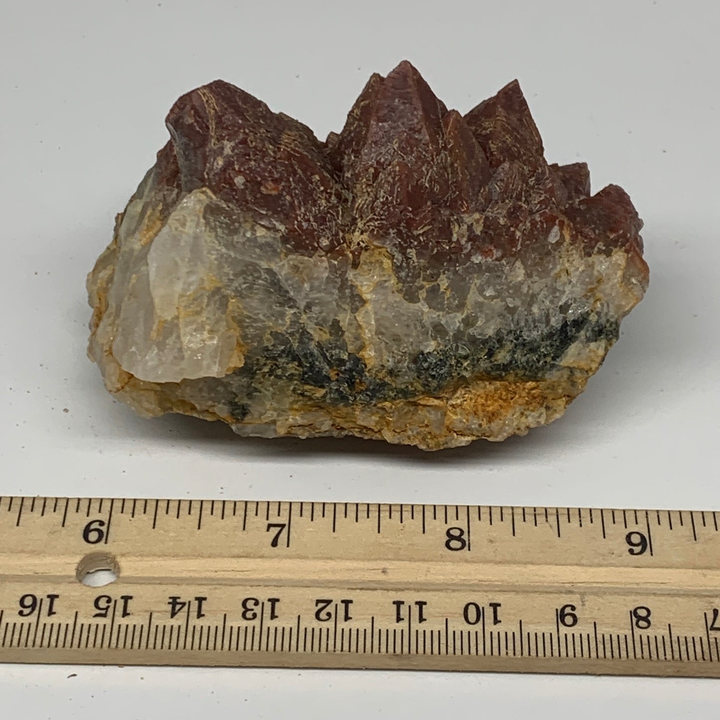 270g, 2.9"x2.5"x2.3" Red Quartz Crystal Mineral Specimens @Morocco, B11297