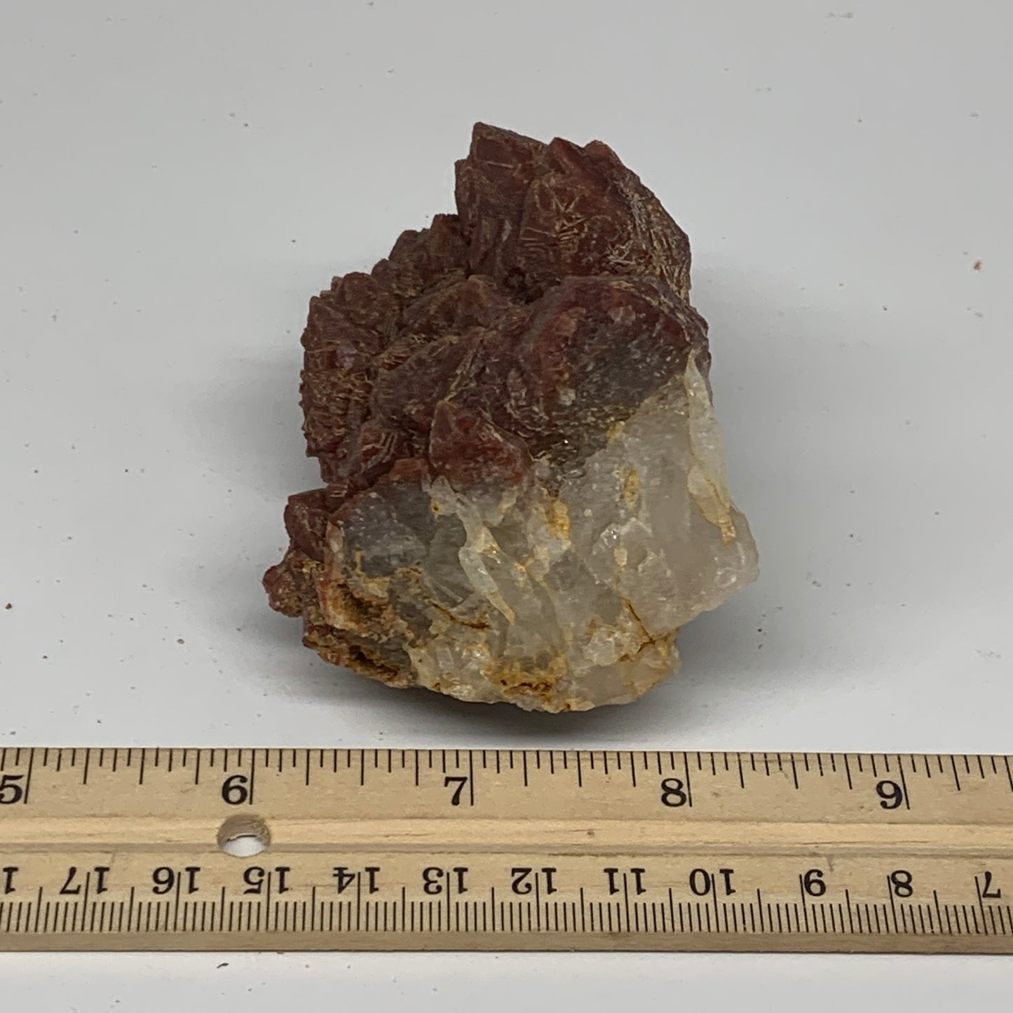 270g, 2.9"x2.5"x2.3" Red Quartz Crystal Mineral Specimens @Morocco, B11297