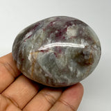 144.7g,2.4"x2"x1.4" Tourmaline Rubellite Palm-Stone Reiki @Madagascar,B20910