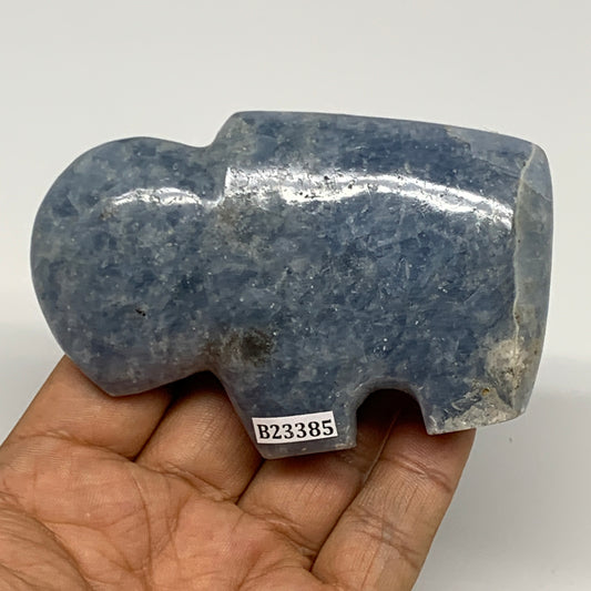 211.6g, 3.6"x2.4"x1" Natural Blue Calcite Buffalo Polished @Madagascar,B22385
