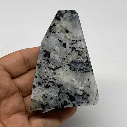 209.3g, 3.2"x2.4"x1", Natural Rainbow Moonstone Freeform Crystal Polished @India