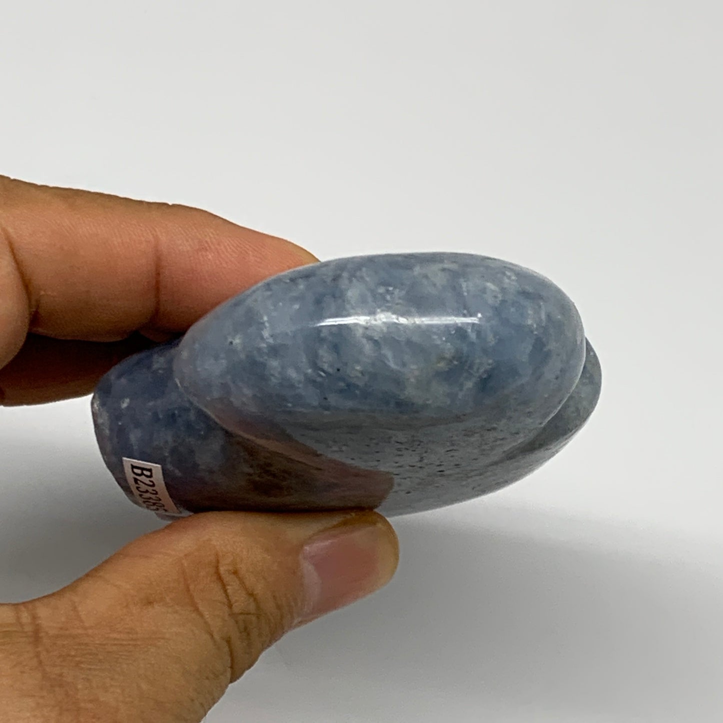 211.6g, 3.6"x2.4"x1" Natural Blue Calcite Buffalo Polished @Madagascar,B22385