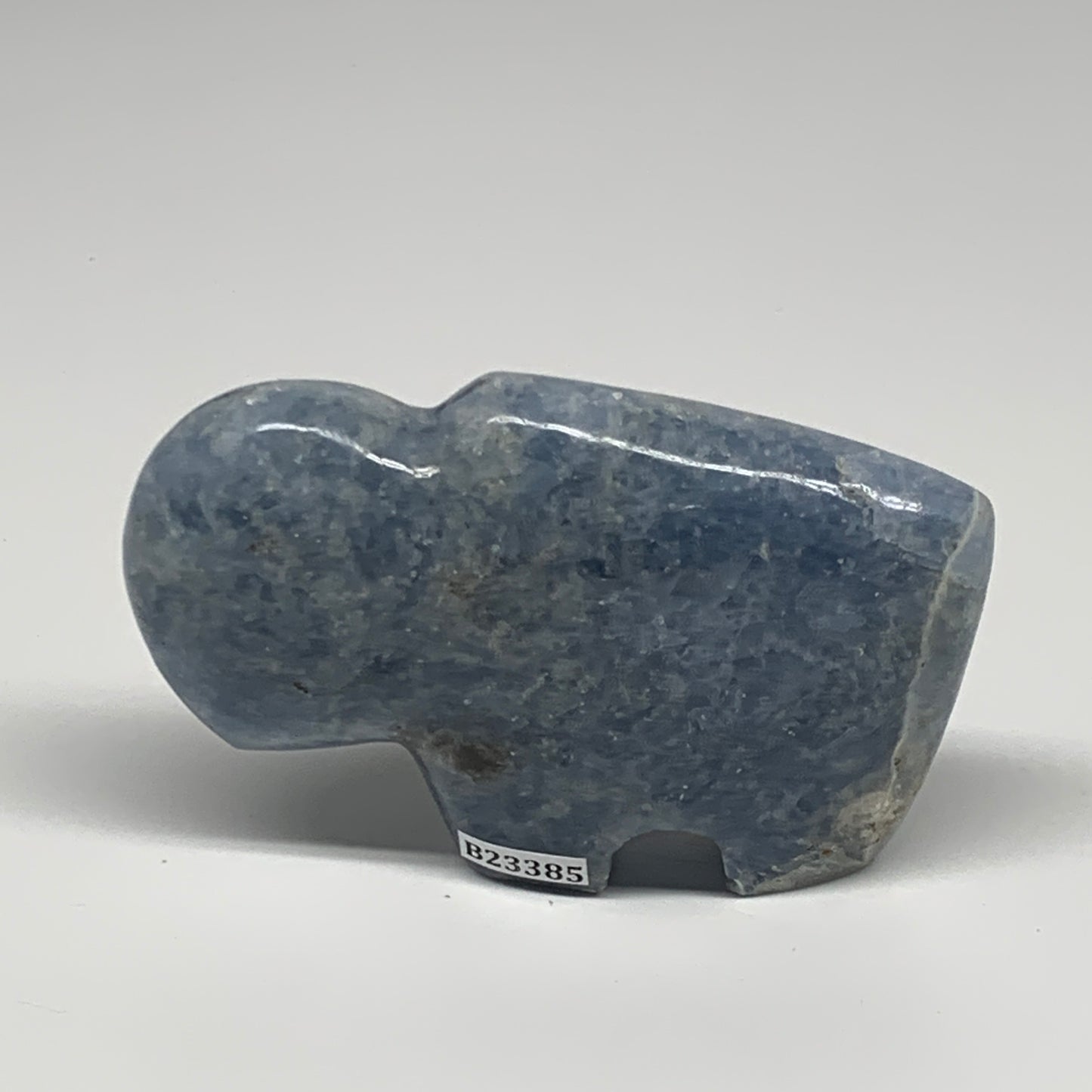 211.6g, 3.6"x2.4"x1" Natural Blue Calcite Buffalo Polished @Madagascar,B22385