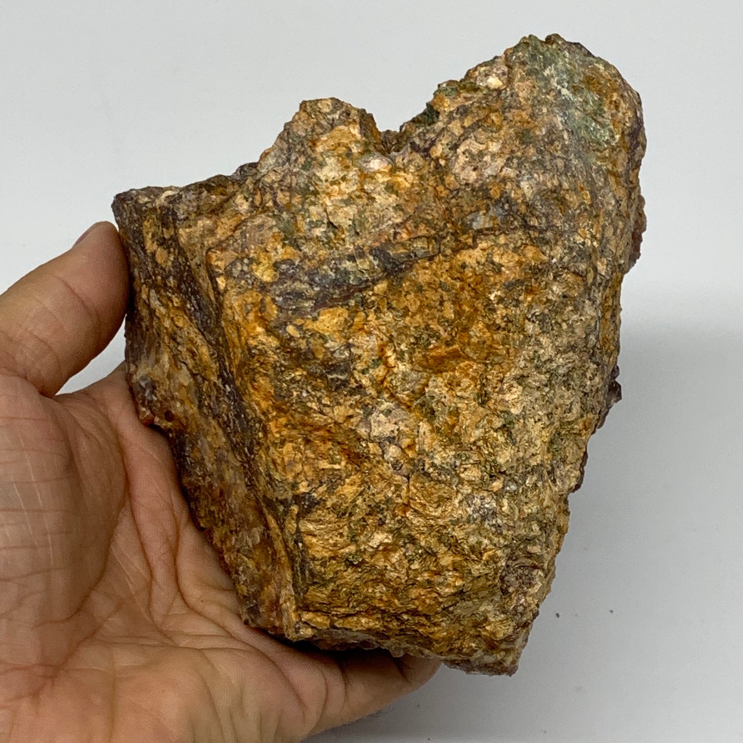 880g, 4.5"x4"x2.8" Red Quartz Crystal Mineral Specimens @Morocco, B11299