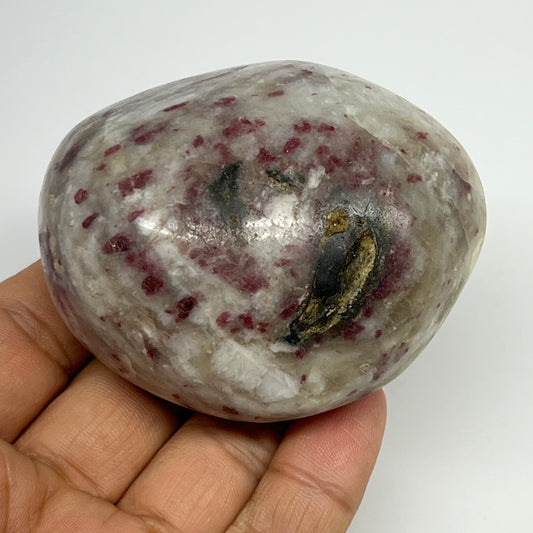 198.5g,2.7"x2.3"x1.4" Tourmaline Rubellite Palm-Stone Reiki @Madagascar,B20912