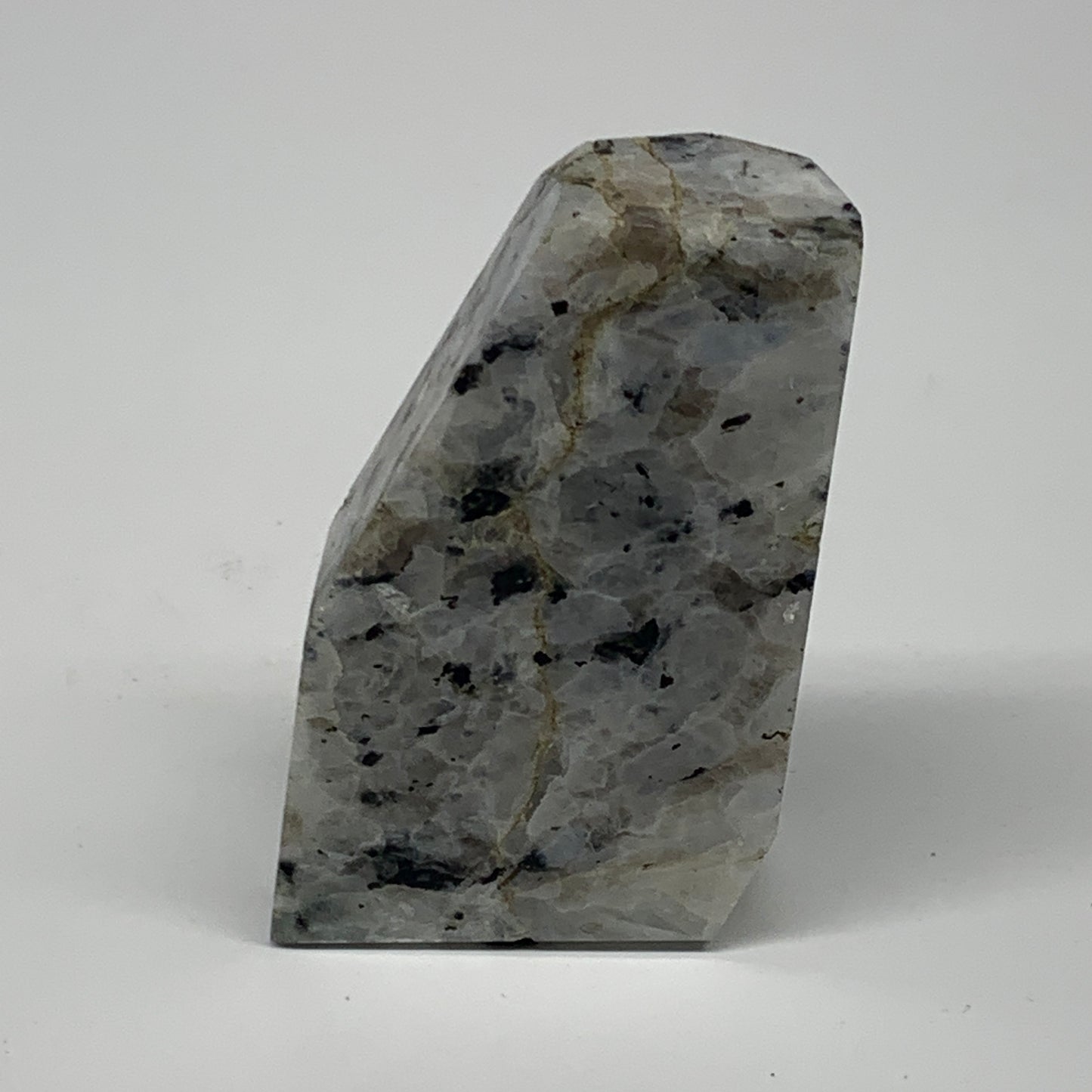 154.4g, 2.9"x1.7"x0.9", Natural Rainbow Moonstone Freeform Crystal Polish B21679