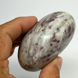 198.5g,2.7"x2.3"x1.4" Tourmaline Rubellite Palm-Stone Reiki @Madagascar,B20912