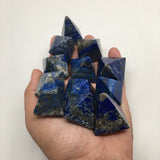 12x Lot Natural Lapis Lazuli Gemstone Small Pyramids Crystal @Afghanistan,C517