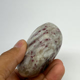 198.5g,2.7"x2.3"x1.4" Tourmaline Rubellite Palm-Stone Reiki @Madagascar,B20912