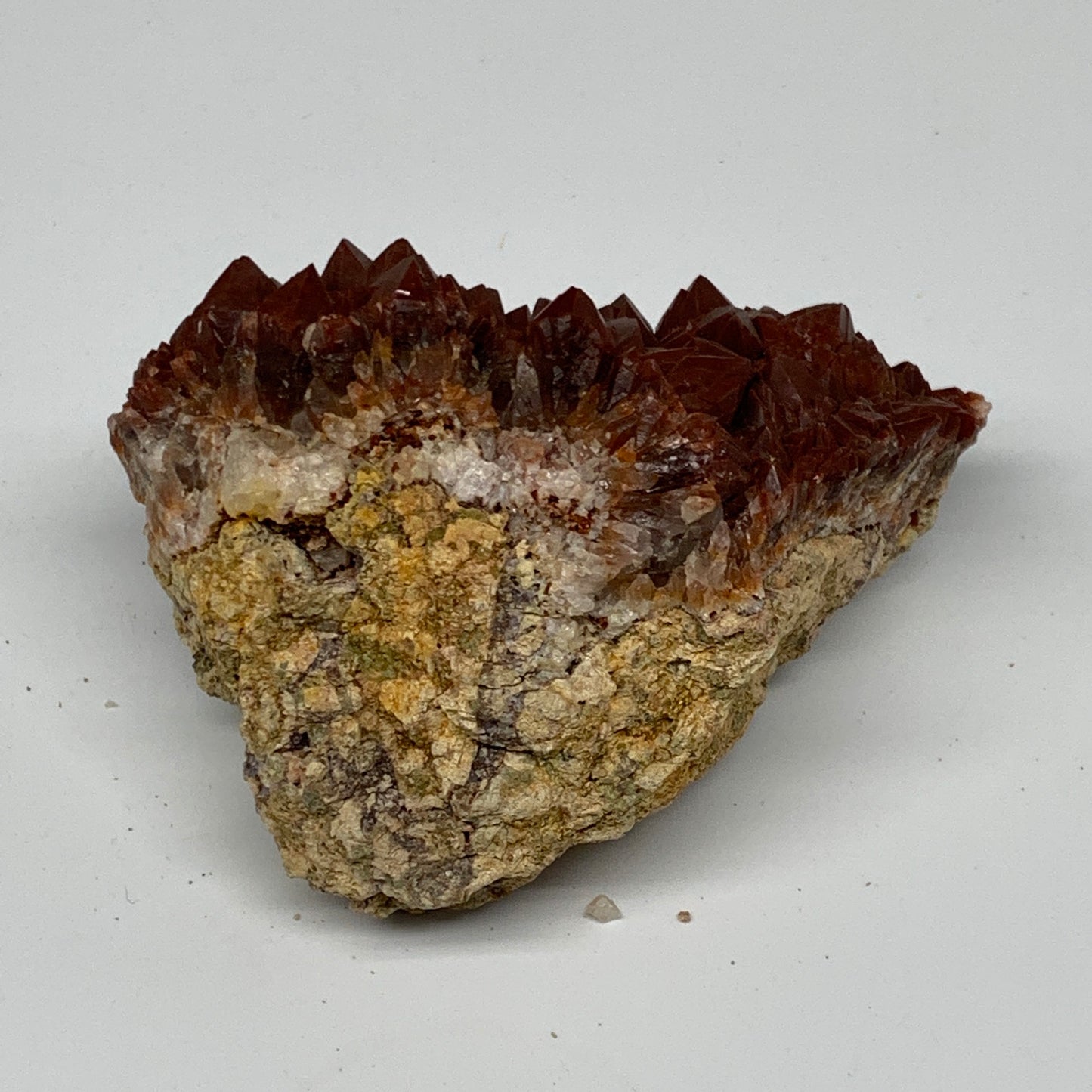 282g, 3.8"x2.1"x2.9" Red Quartz Crystal Mineral Specimens @Morocco, B11300