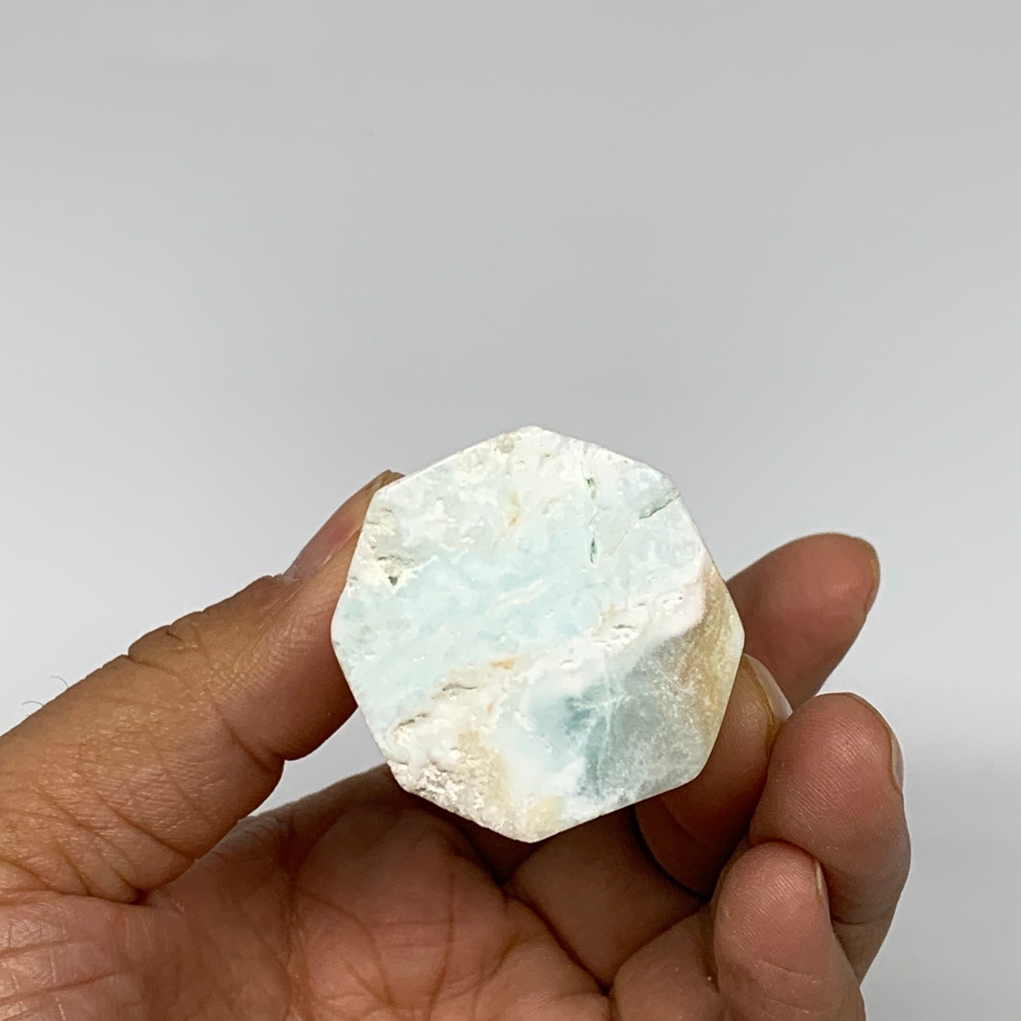 167.2g, 3.9"x1.4"x1.3", Caribbean Calcite Tower Gemstone @Afghanistan, B26192