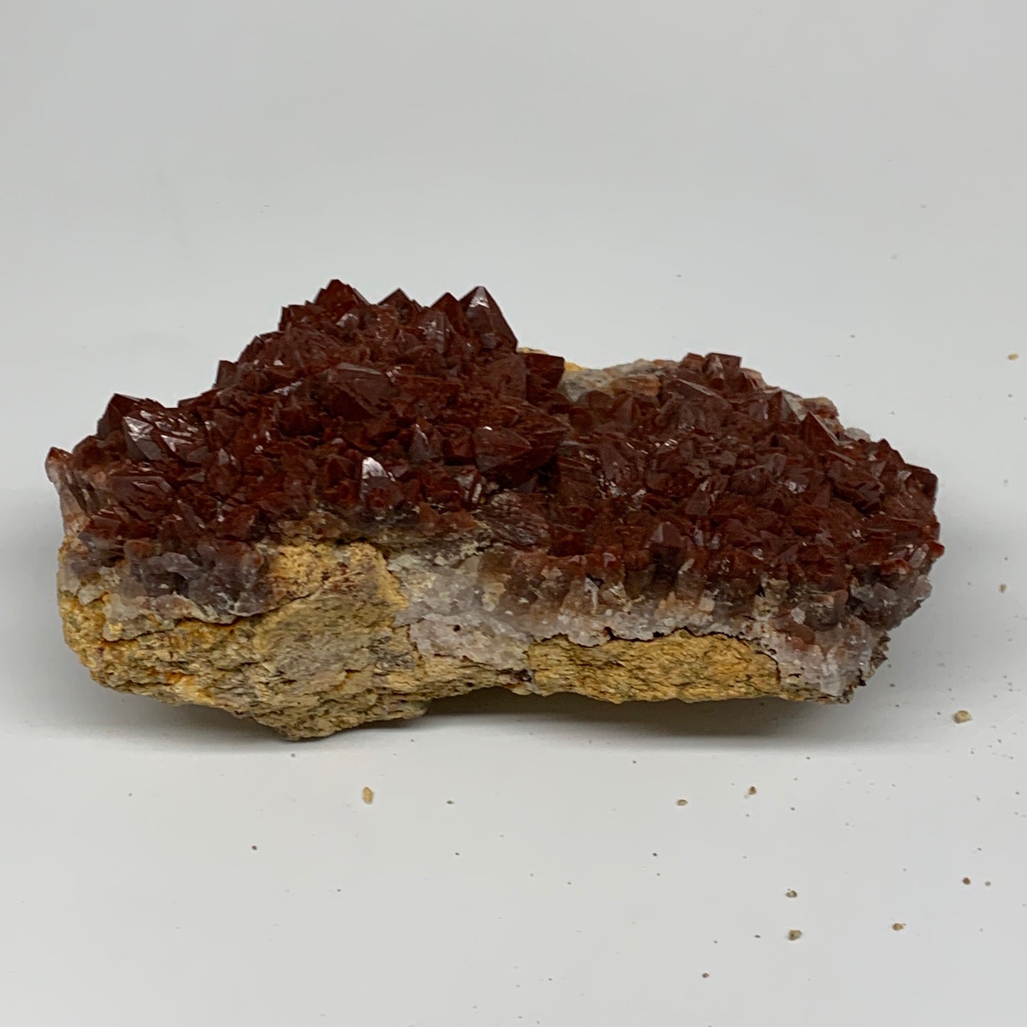 1040g, 6.6"x3.5"x3.3" Red Quartz Crystal Mineral Specimens @Morocco, B11304