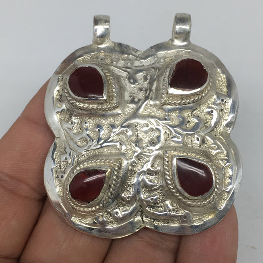 1pc, 2.3"x2"x0.5",Turkmen Pendant Red Carnelian Square Shape Statement,TN619