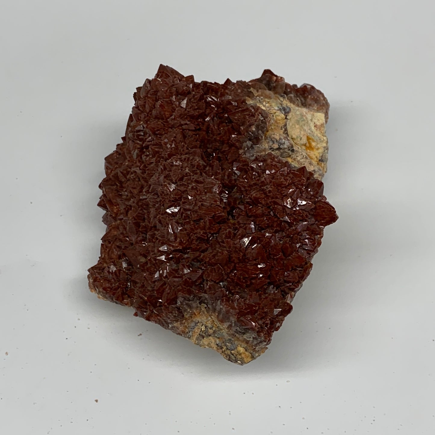 1004g, 5.6"x3.9"x2.8" Red Quartz Crystal Mineral Specimens @Morocco, B11305